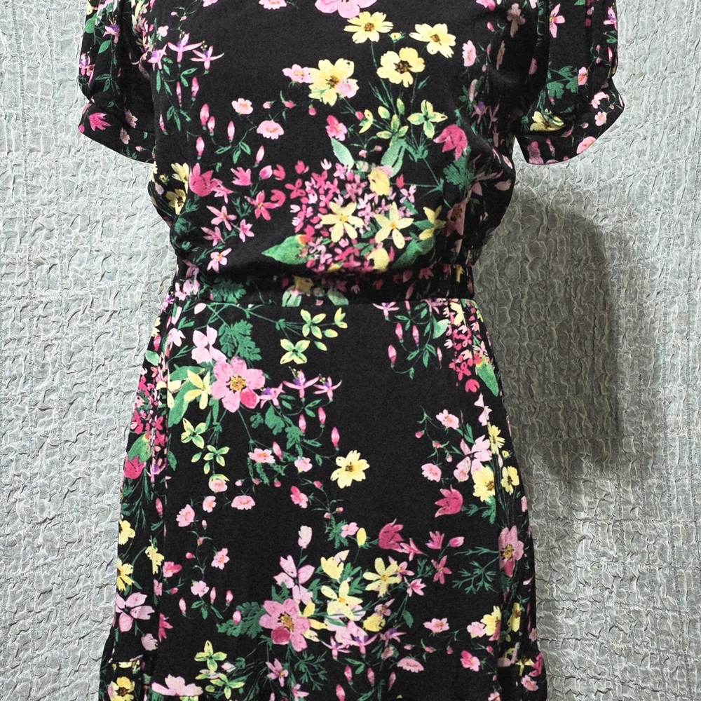 Riley & Rae Black Floral Mini Dress